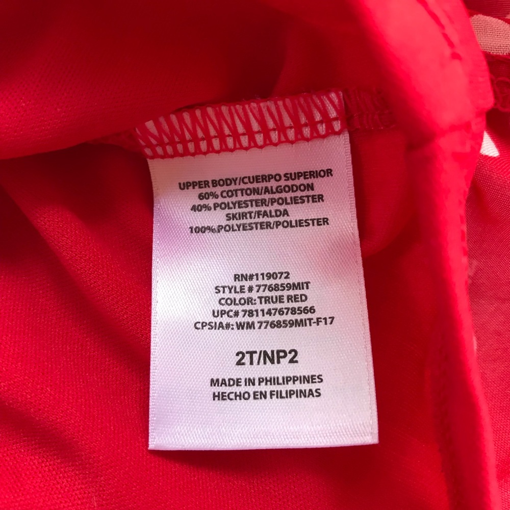 Disney Minnie Mouse Jersey Chiffon Polka Dot Dress - Picture 6 of 6